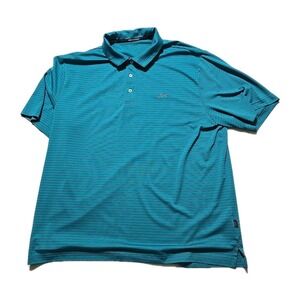 Greg Norman Collection Mens Polo Large Turquoise Golf Shirt